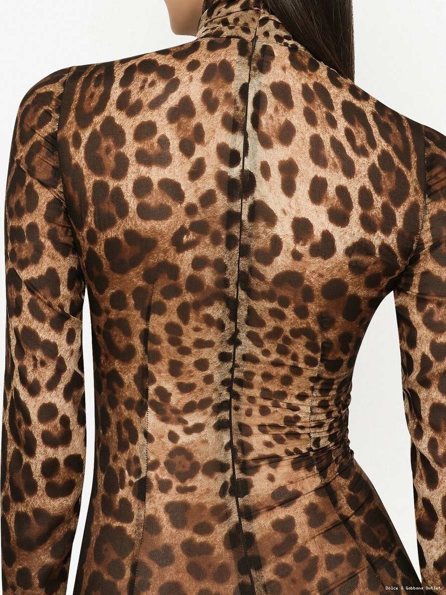 Rep Women DOLCE&GABBANA sheer KIM Gabbana & jumpsuit Dolce leopard-print 0328